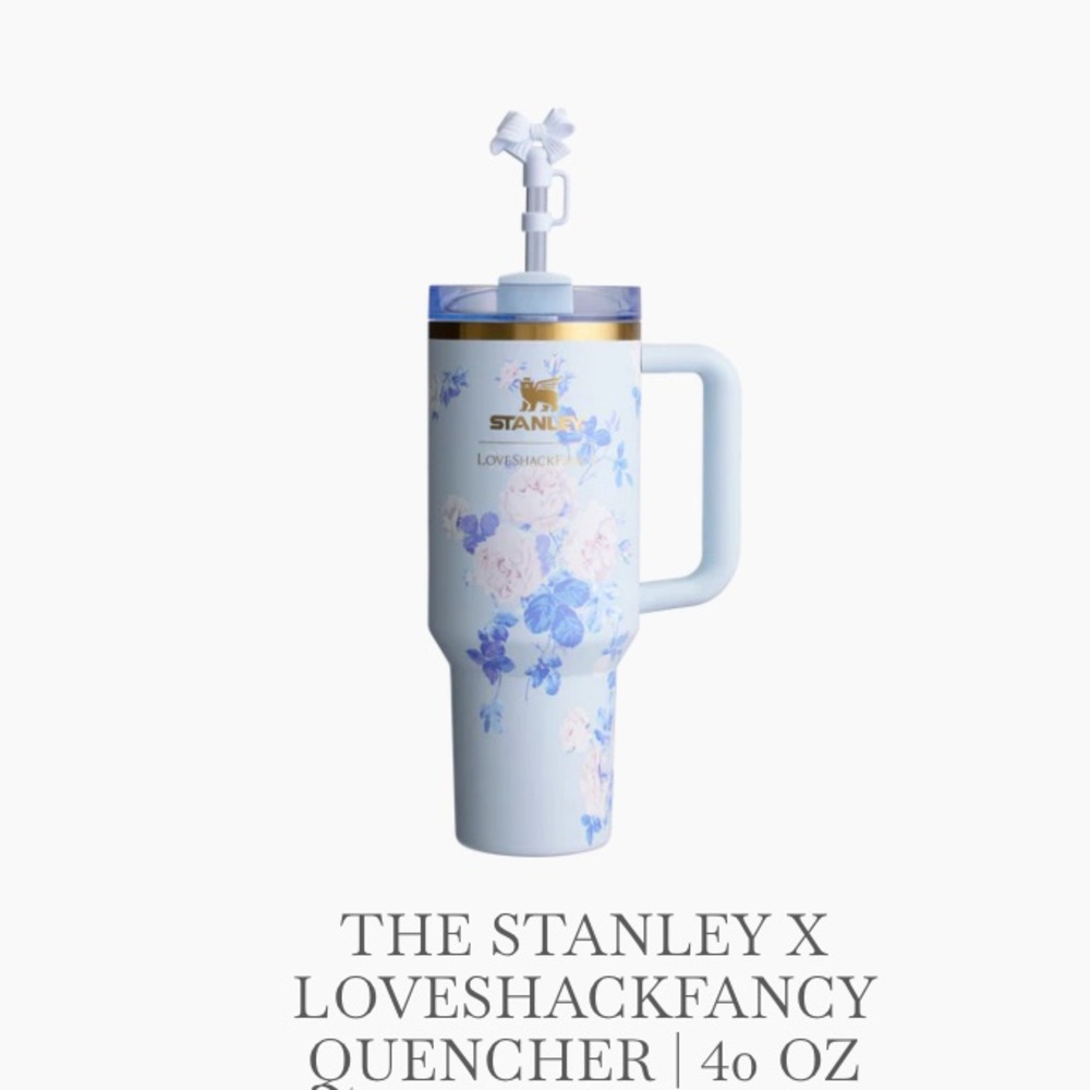 Stanley LIMITED Edition Blue floral 40 ounce LoveShackFancy Quencher
